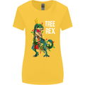 Tree Rex T-Rex Funny Christmas Dinosaur Womens Wider Cut T-Shirt Yellow