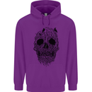 Tree Skull Childrens Kids Hoodie Purple