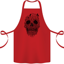 Tree Skull Cotton Apron 100% Organic Red