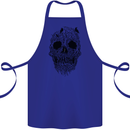 Tree Skull Cotton Apron 100% Organic Royal Blue