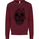 Tree Skull Kids Sweatshirt Jumper Maroon