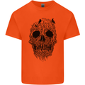 Tree Skull Kids T-Shirt Childrens Orange
