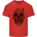Tree Skull Kids T-Shirt Childrens Red