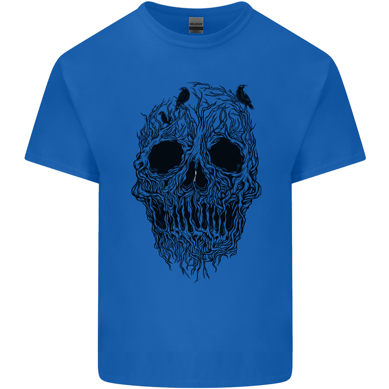 Tree Skull Kids T-Shirt Childrens Royal Blue