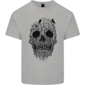 Tree Skull Kids T-Shirt Childrens Sports Grey
