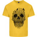 Tree Skull Kids T-Shirt Childrens Yellow
