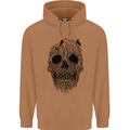 Tree Skull Mens 80% Cotton Hoodie Caramel Latte