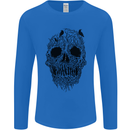 Tree Skull Mens Long Sleeve T-Shirt Royal Blue
