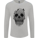 Tree Skull Mens Long Sleeve T-Shirt Sports Grey