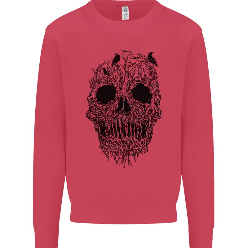 Tree Skull Mens Sweatshirt Jumper Heliconia
