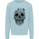 Tree Skull Mens Sweatshirt Jumper Light Blue