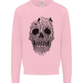 Tree Skull Mens Sweatshirt Jumper Light Pink