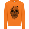 Tree Skull Mens Sweatshirt Jumper Orange