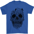 Tree Skull Mens T-Shirt 100% Cotton Royal Blue
