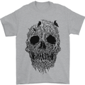 Tree Skull Mens T-Shirt 100% Cotton Sports Grey