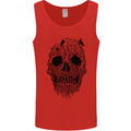 Tree Skull Mens Vest Tank Top Red