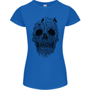 Tree Skull Womens Petite Cut T-Shirt Royal Blue