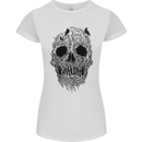 Tree Skull Womens Petite Cut T-Shirt White