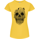 Tree Skull Womens Petite Cut T-Shirt Yellow