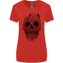 Tree Skull Womens Wider Cut T-Shirt Red