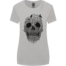 Tree Skull Womens Wider Cut T-Shirt Sports Grey