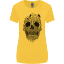 Tree Skull Womens Wider Cut T-Shirt Yellow