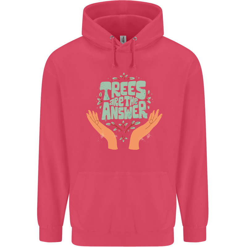 Trees Are the Answer Climate Change Childrens Kids Hoodie Heliconia