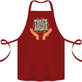 Trees Are the Answer Climate Change Cotton Apron 100% Organic Maroon
