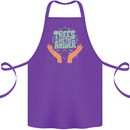 Trees Are the Answer Climate Change Cotton Apron 100% Organic Purple