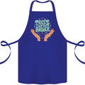 Trees Are the Answer Climate Change Cotton Apron 100% Organic Royal Blue