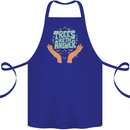 Trees Are the Answer Climate Change Cotton Apron 100% Organic Royal Blue