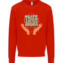 Trees Are the Answer Climate Change Kids Sweatshirt Jumper Bright Red