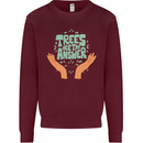 Trees Are the Answer Climate Change Kids Sweatshirt Jumper Maroon