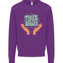 Trees Are the Answer Climate Change Kids Sweatshirt Jumper Purple
