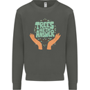 Trees Are the Answer Climate Change Kids Sweatshirt Jumper Storm Grey