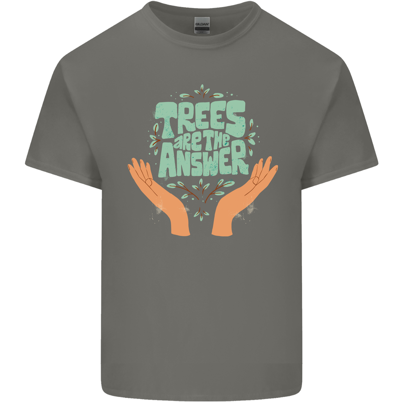 Trees Are the Answer Climate Change Kids T-Shirt Childrens Charcoal