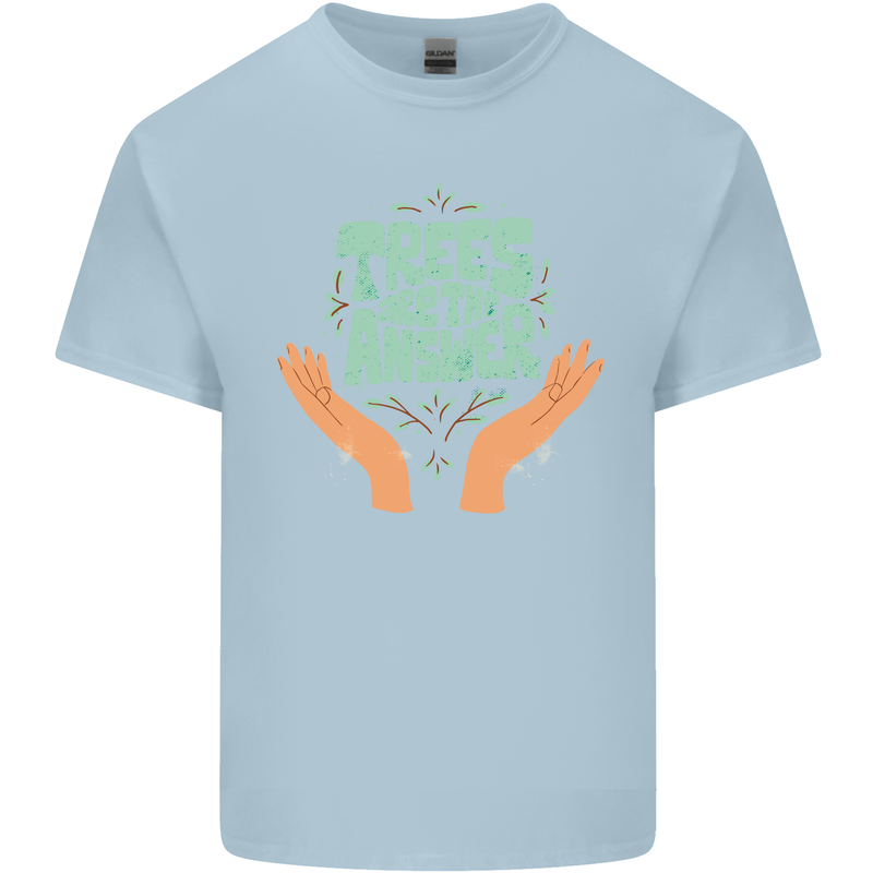 Trees Are the Answer Climate Change Kids T-Shirt Childrens Light Blue