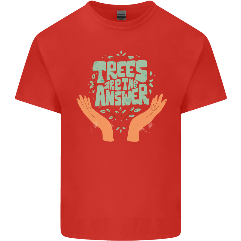 Trees Are the Answer Climate Change Kids T-Shirt Childrens Red
