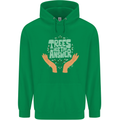 Trees Are the Answer Climate Change Mens 80% Cotton Hoodie Irish Green