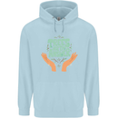 Trees Are the Answer Climate Change Mens 80% Cotton Hoodie Light Blue