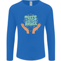 Trees Are the Answer Climate Change Mens Long Sleeve T-Shirt Royal Blue