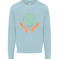 Trees Are the Answer Climate Change Mens Sweatshirt Jumper Light Blue