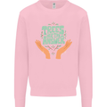 Trees Are the Answer Climate Change Mens Sweatshirt Jumper Light Pink