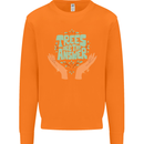 Trees Are the Answer Climate Change Mens Sweatshirt Jumper Orange