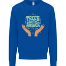 Trees Are the Answer Climate Change Mens Sweatshirt Jumper Royal Blue