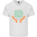 Trees Are the Answer Climate Change Mens V-Neck Cotton T-Shirt White