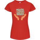 Trees Are the Answer Climate Change Womens Petite Cut T-Shirt Red