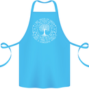 Trees Of Green Cotton Apron 100% Organic Turquoise