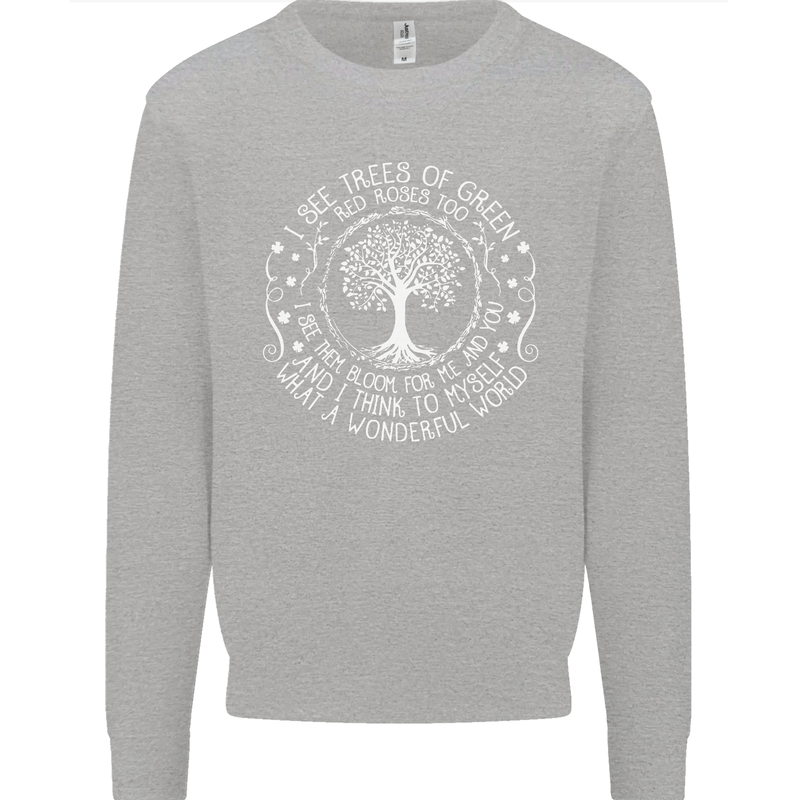 Trees Of Green Kids Sweatshirt Jumper Sports Grey