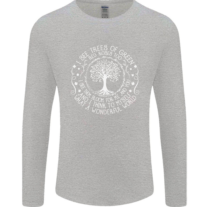 Trees Of Green Mens Long Sleeve T-Shirt Sports Grey